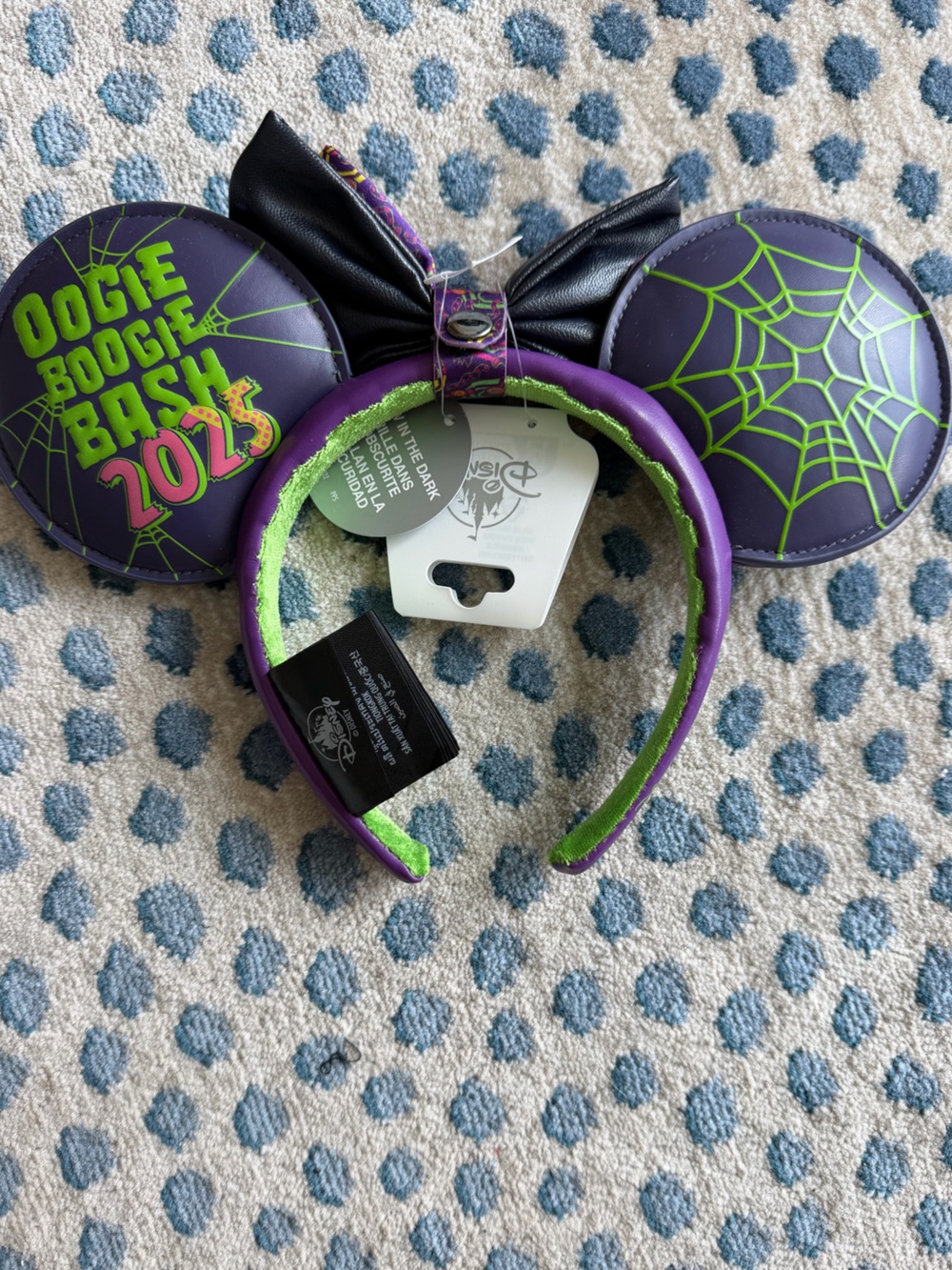 Disney Purple and Neon Green Oogie Boogie Bash 2025 Minnie Ears Headband